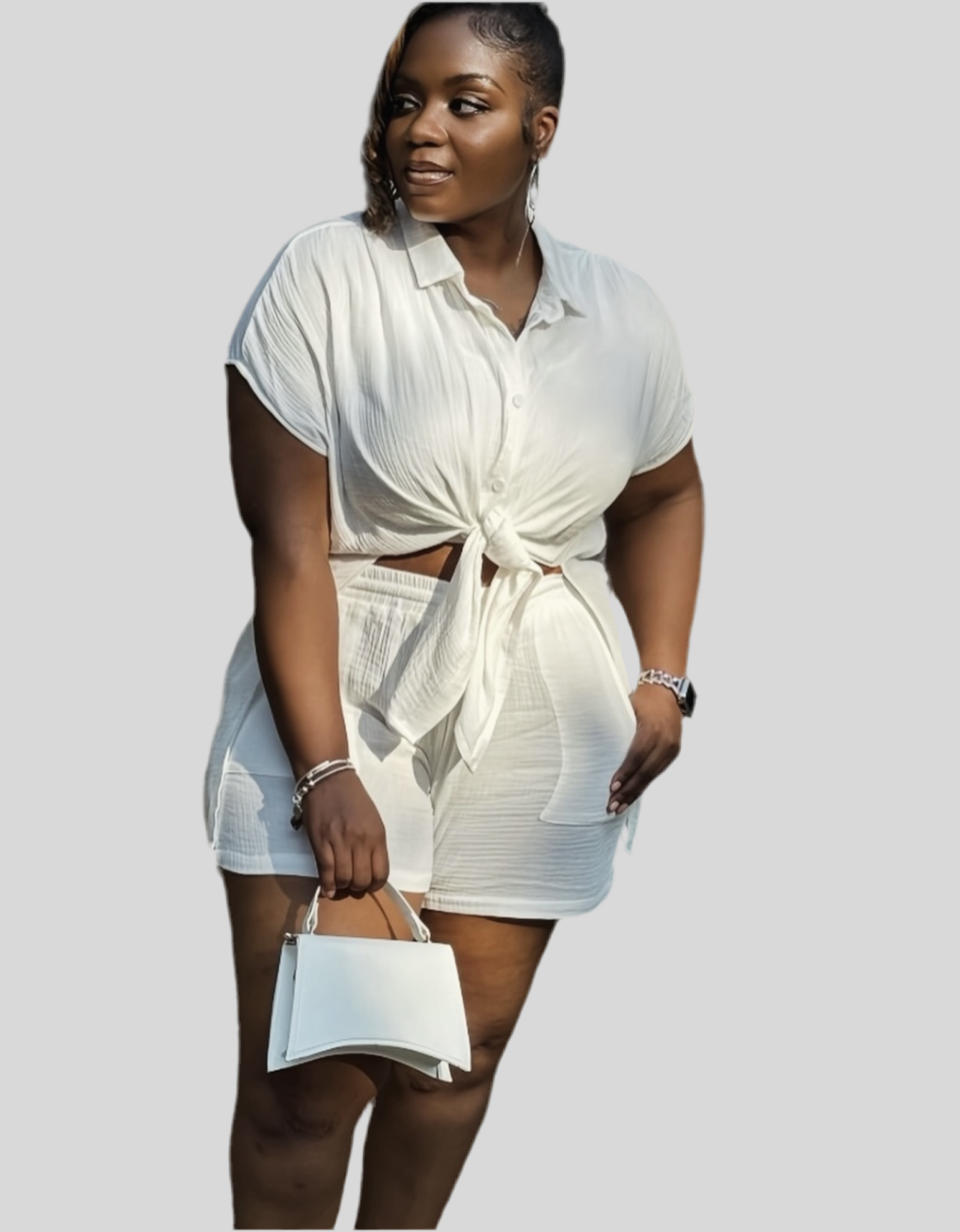 White Set Available In Plus Size